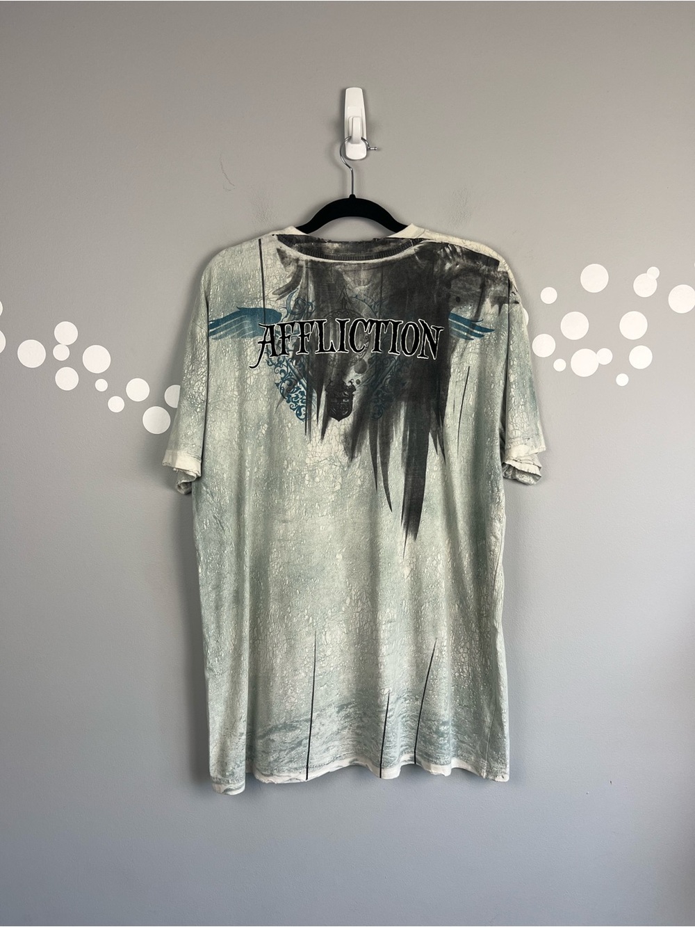 Affliction Live Fast Skull Graphic Tee Y2K Biker MMA Grunge Gothic USA XL - Picture 4 of 8